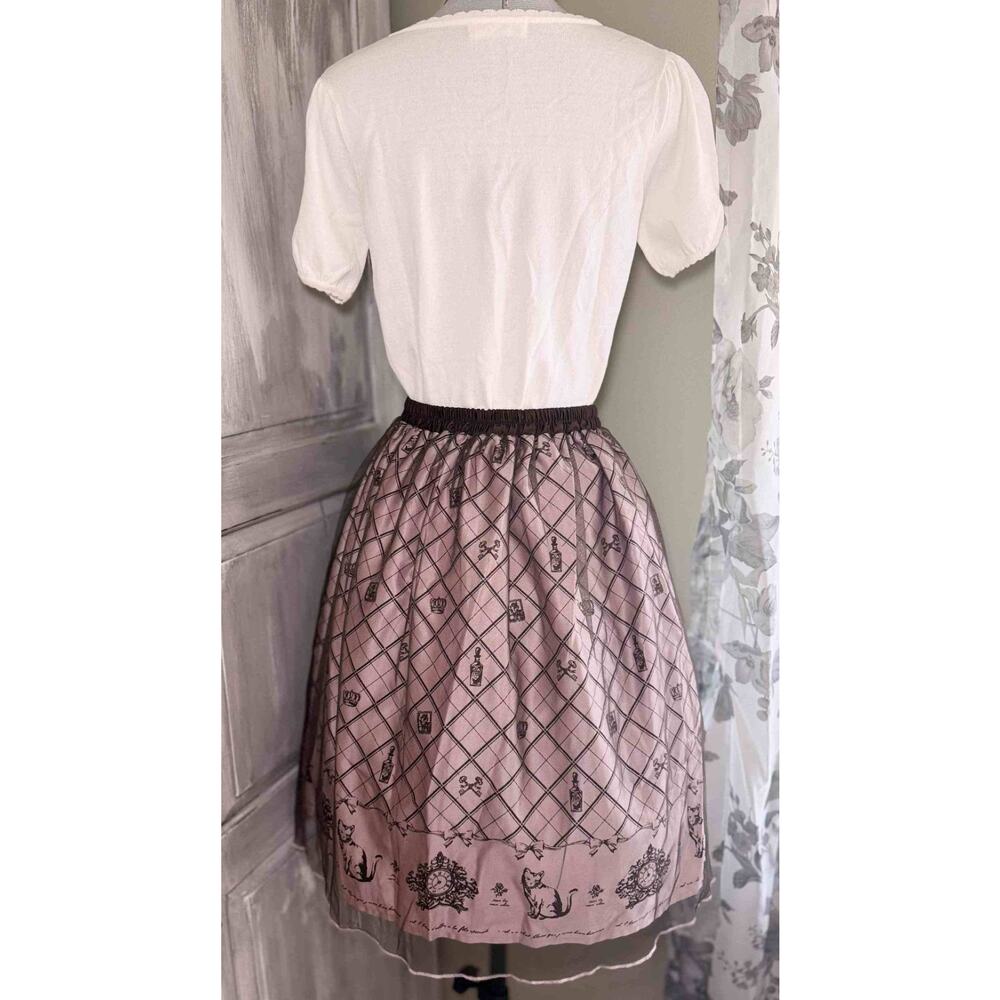 Axes Femme Poetique Tulle Kitty Cat Skirt Feroux Bijoux Cardigan Blouse Himekaji - Picture 4 of 16